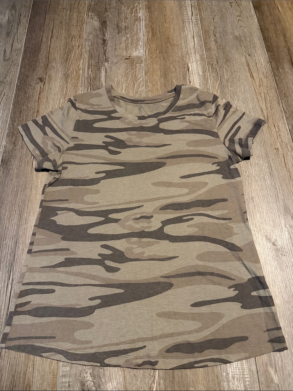 Natural Reflections Camo Print Short Sleeve Tee - Olive & Dark Green